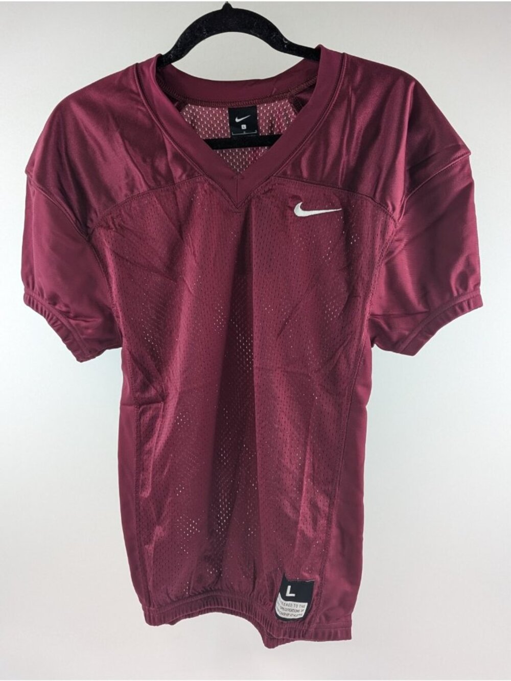 Nike Vapor Pro Practice Jersey Boys Size L Burgundy Football Mesh 908739-610